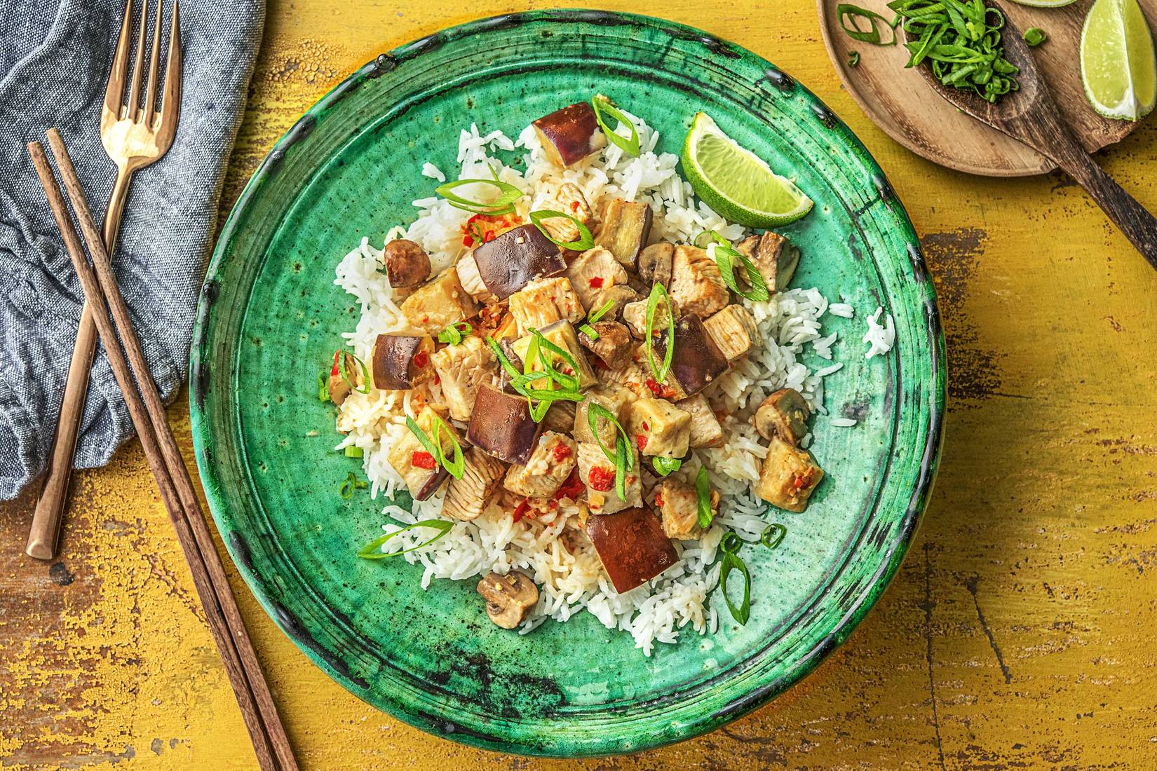 Scharfes Curry mit Putenbrust