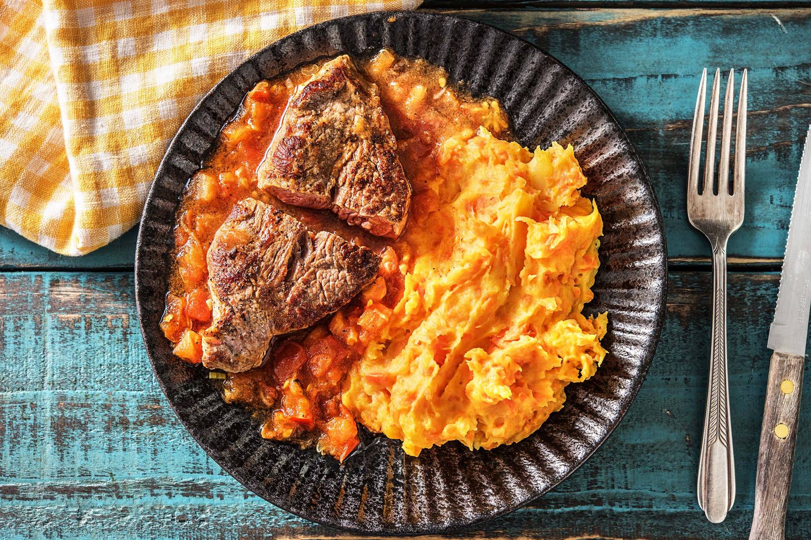 Saftiges Rinderhüftsteak