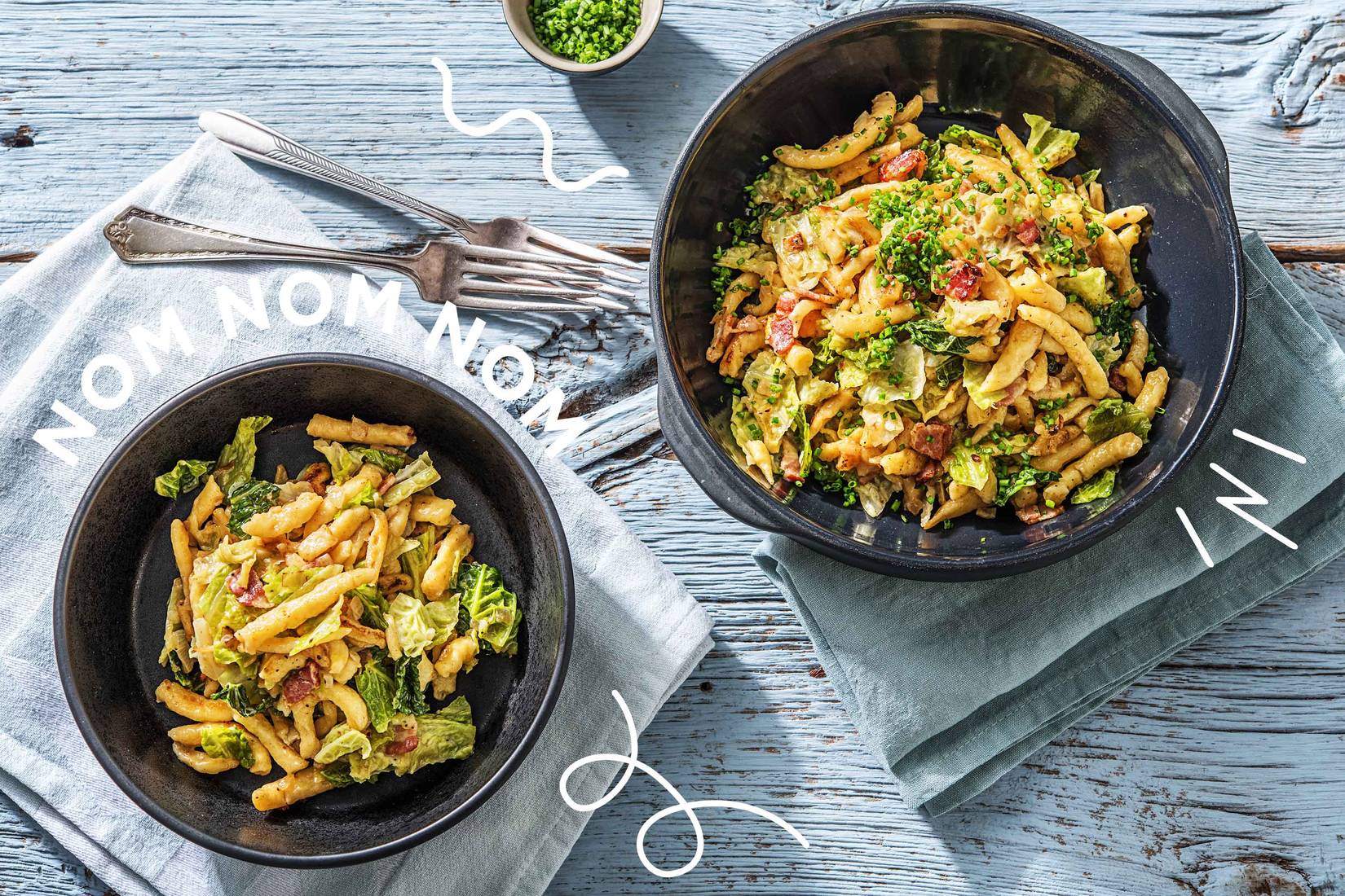 Käsespätzlepfanne mit Bacon