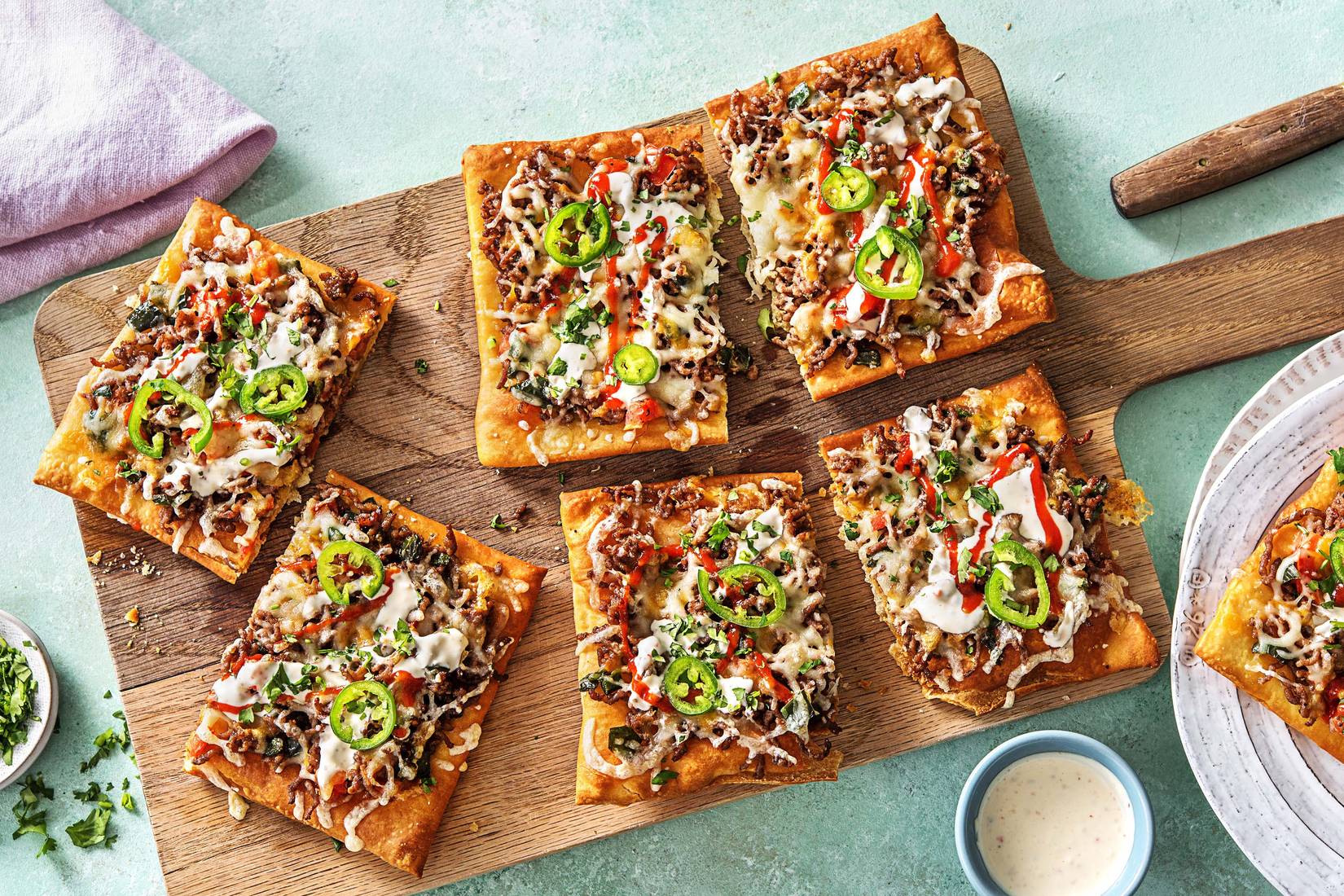 Beef Taco Flatbreads