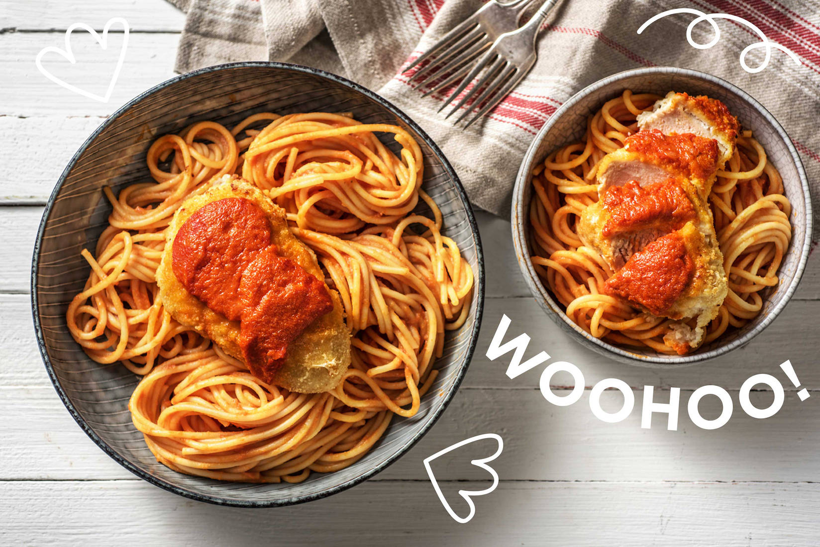 Überbackene Hähnchenbrust Parmigiana