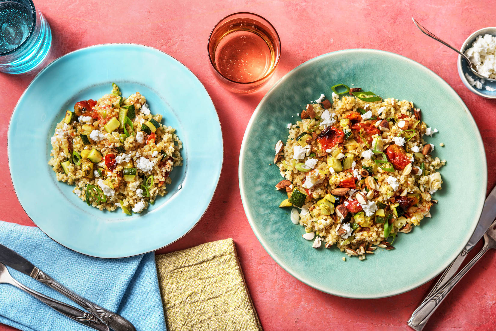 Boulgour complet aux légumes rôtis