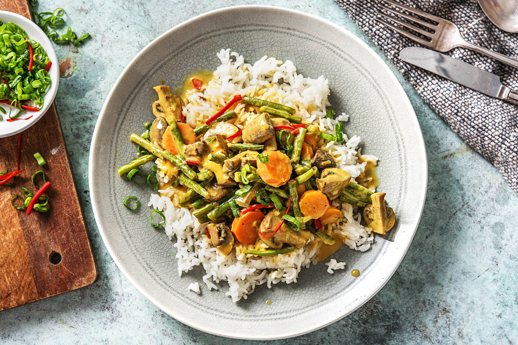 Gelbes Kokos-Gemüse-Curry