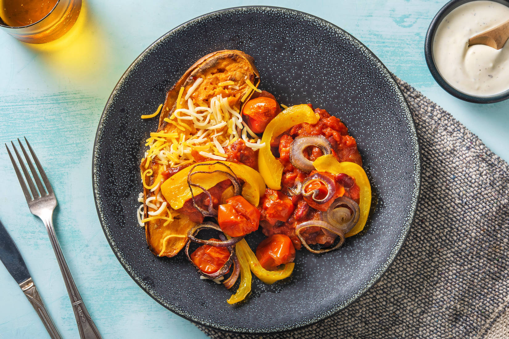 Chili-Süßkartoffel-Kumpir