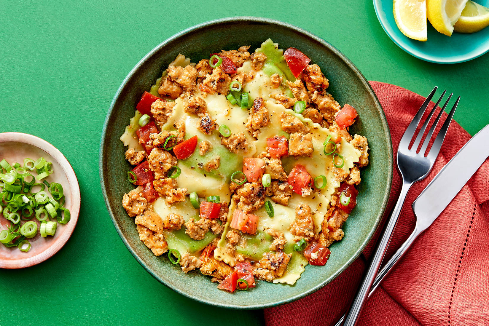 Chicken Sausage & Spinach Ravioli