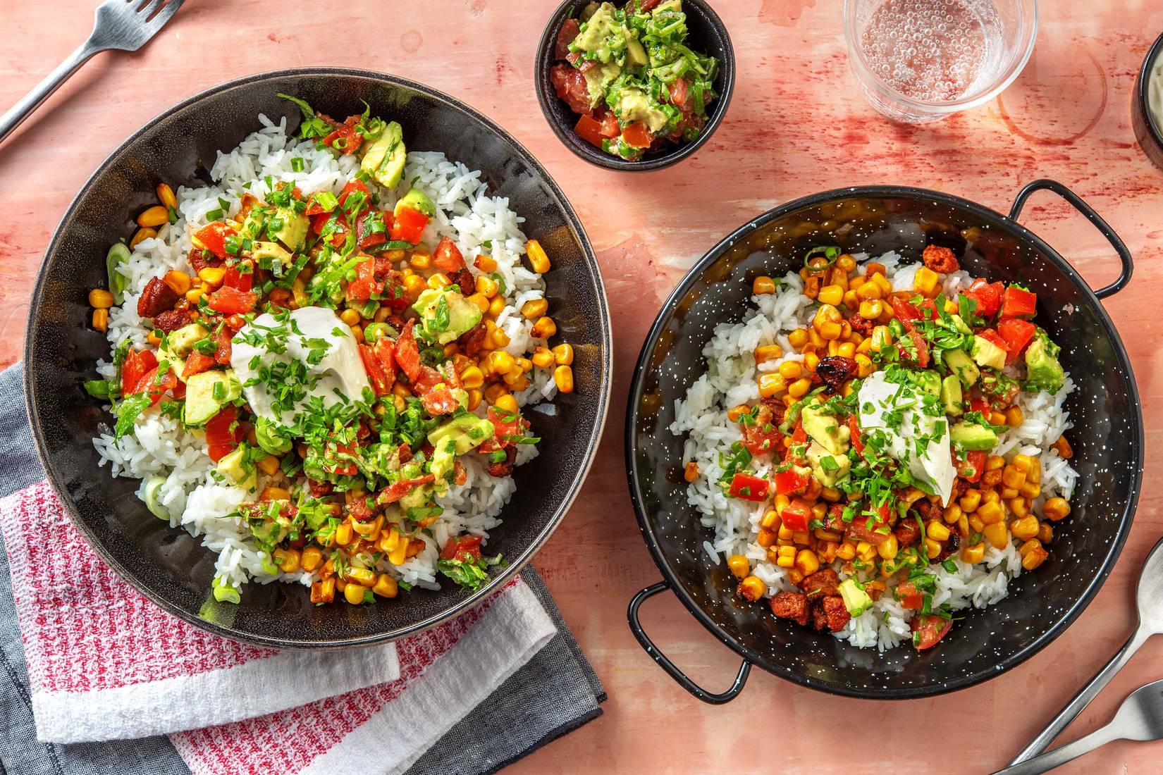 Burrito-Bowl mit Chorizo