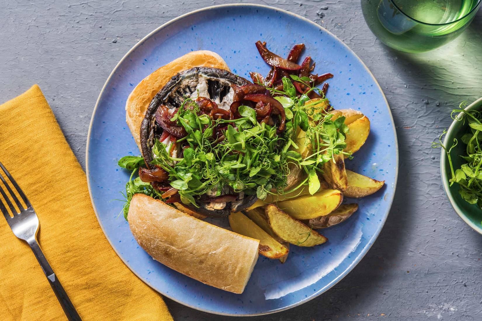 Mushroom and Goat's Cheese Burger