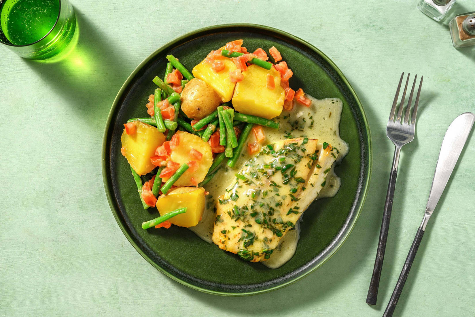 Bio-Rindersteak mit Bärlauch-Butter-Soße