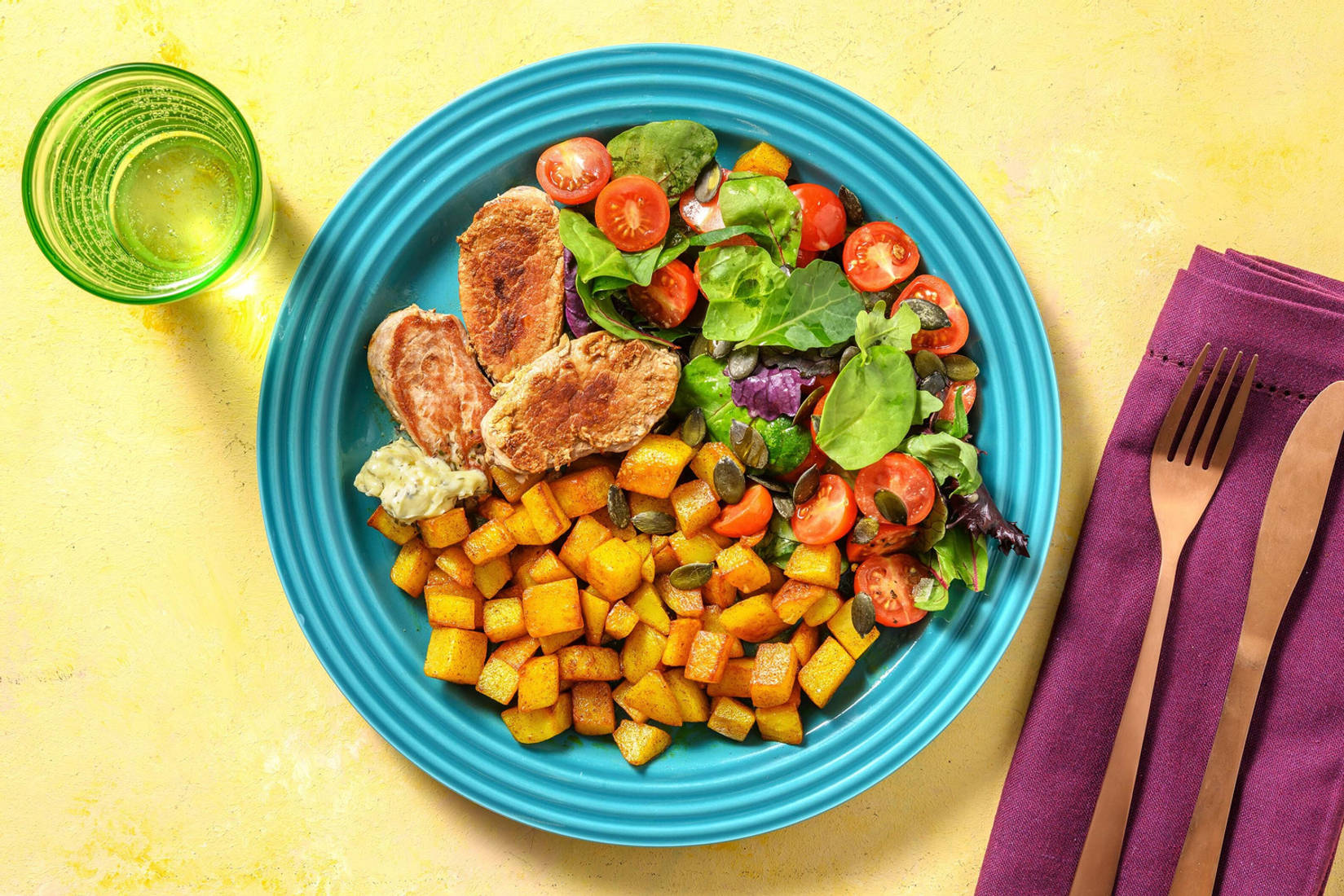 Schweinemedaillons mit Kräuterbutter