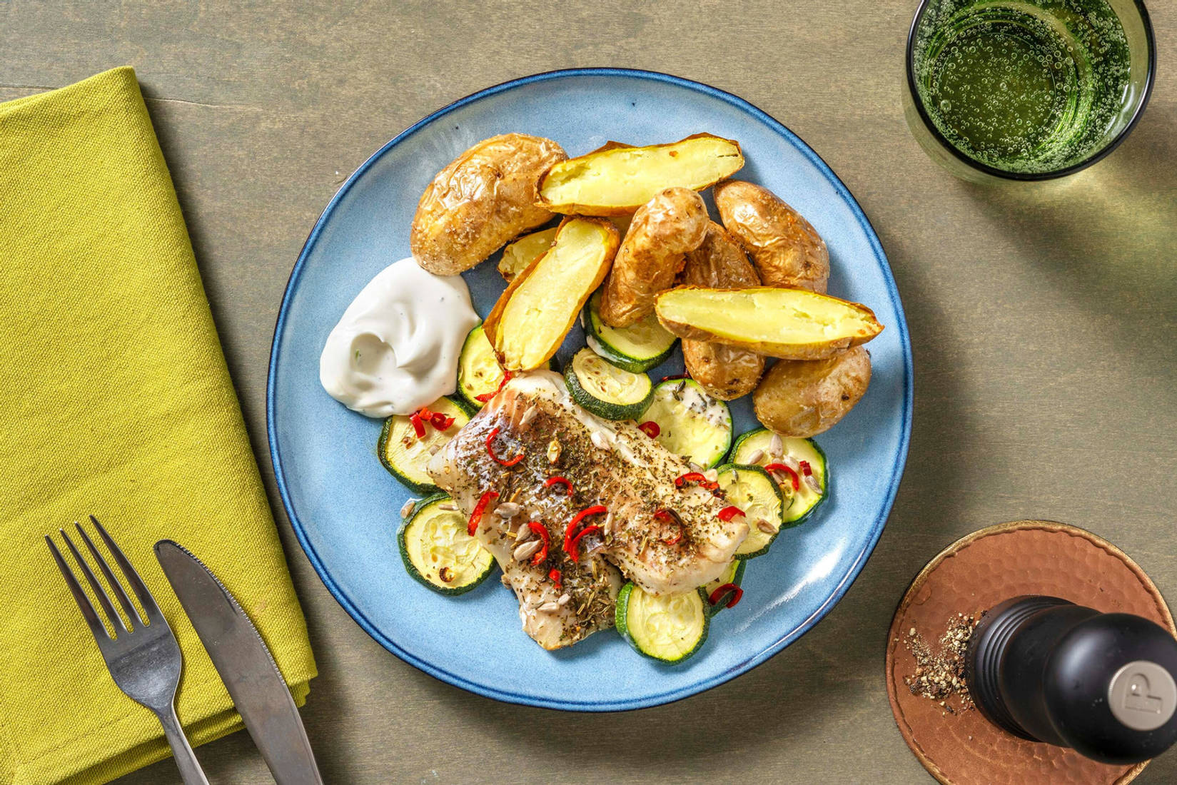 Pikantes Seelachsfilet in Kräutermarinade