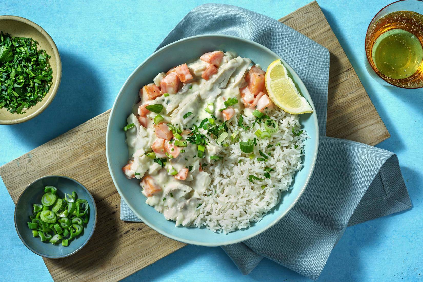 Cremiges Seelachs-Frikassee mit Karotten