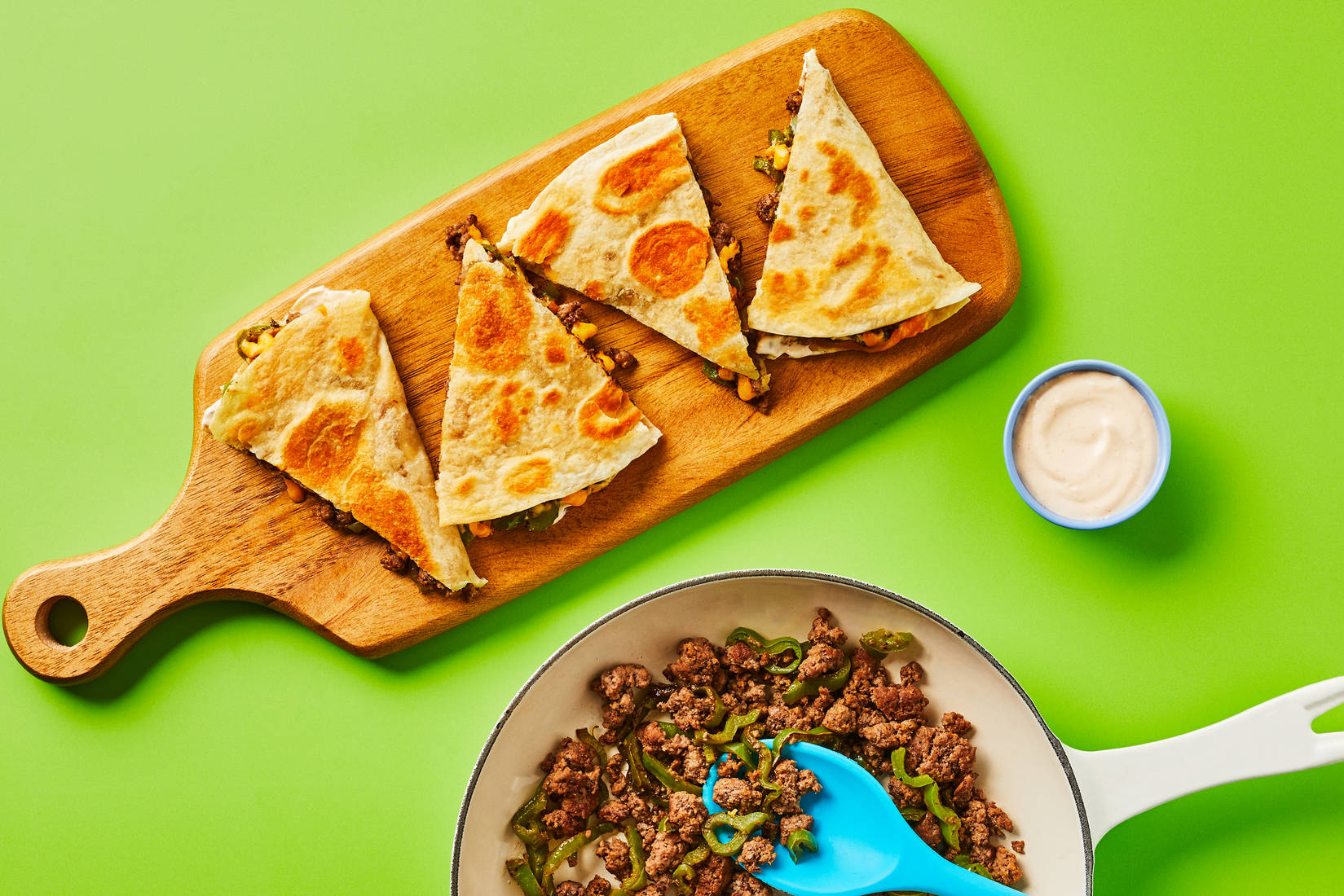 One-Pan Cheesy Beef Tortilla Melts