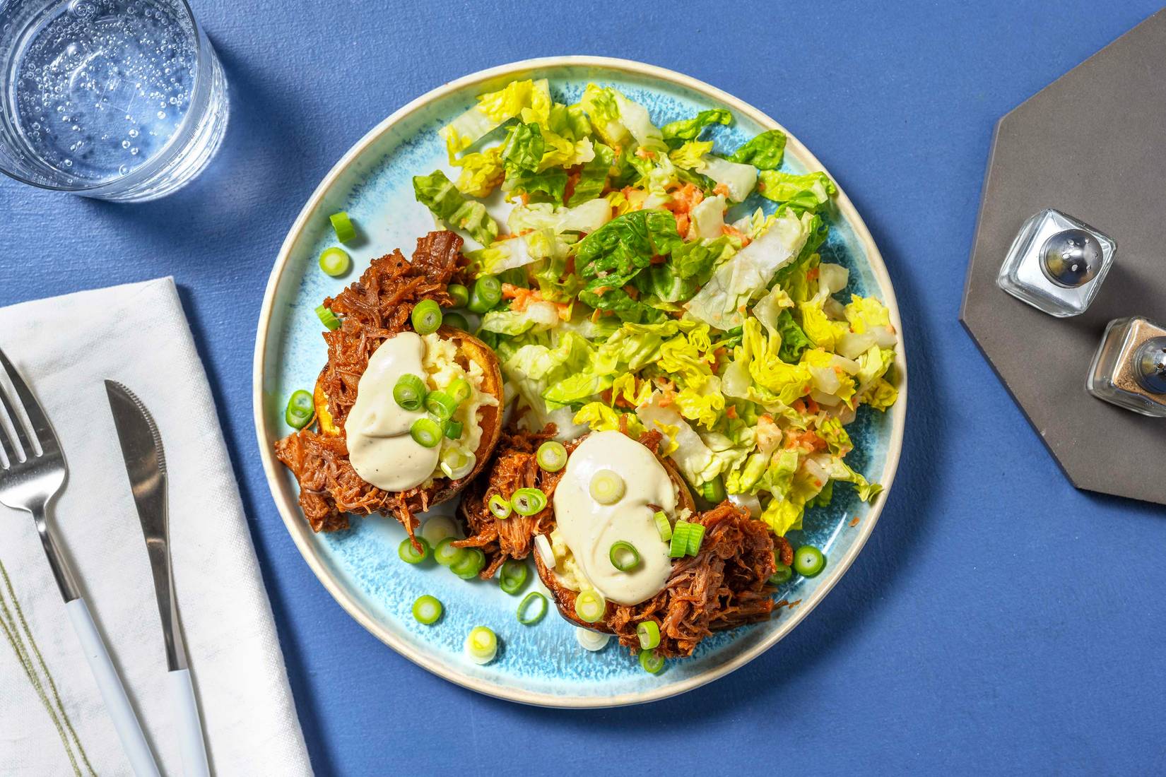 Veganes Pulled in BBQ-Marinade 