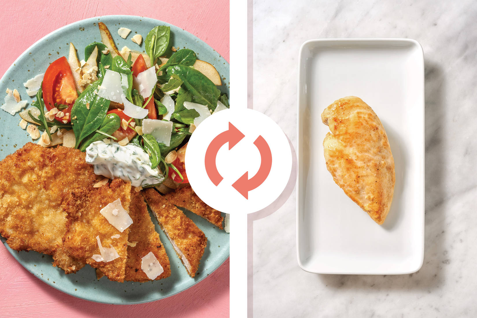 Easy Italian Chicken Cottoletta & Tomato Salad