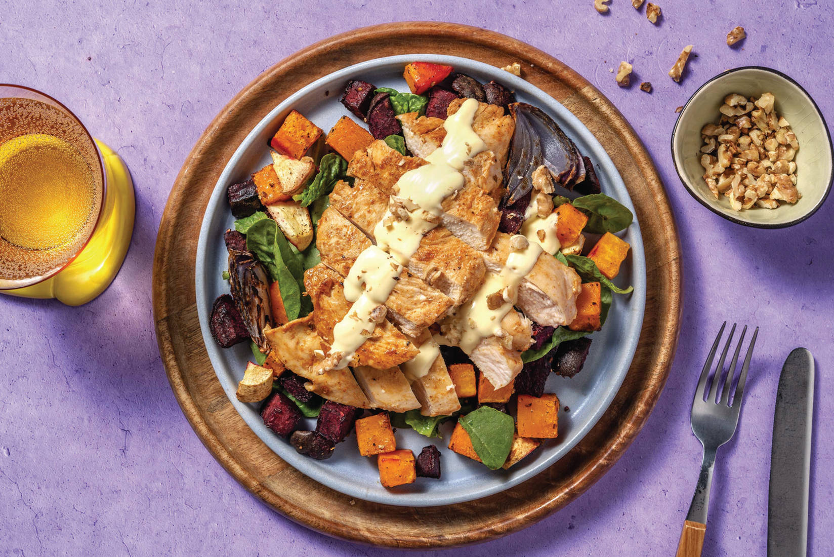Spiced Chicken & Zesty Roast Veggie Toss