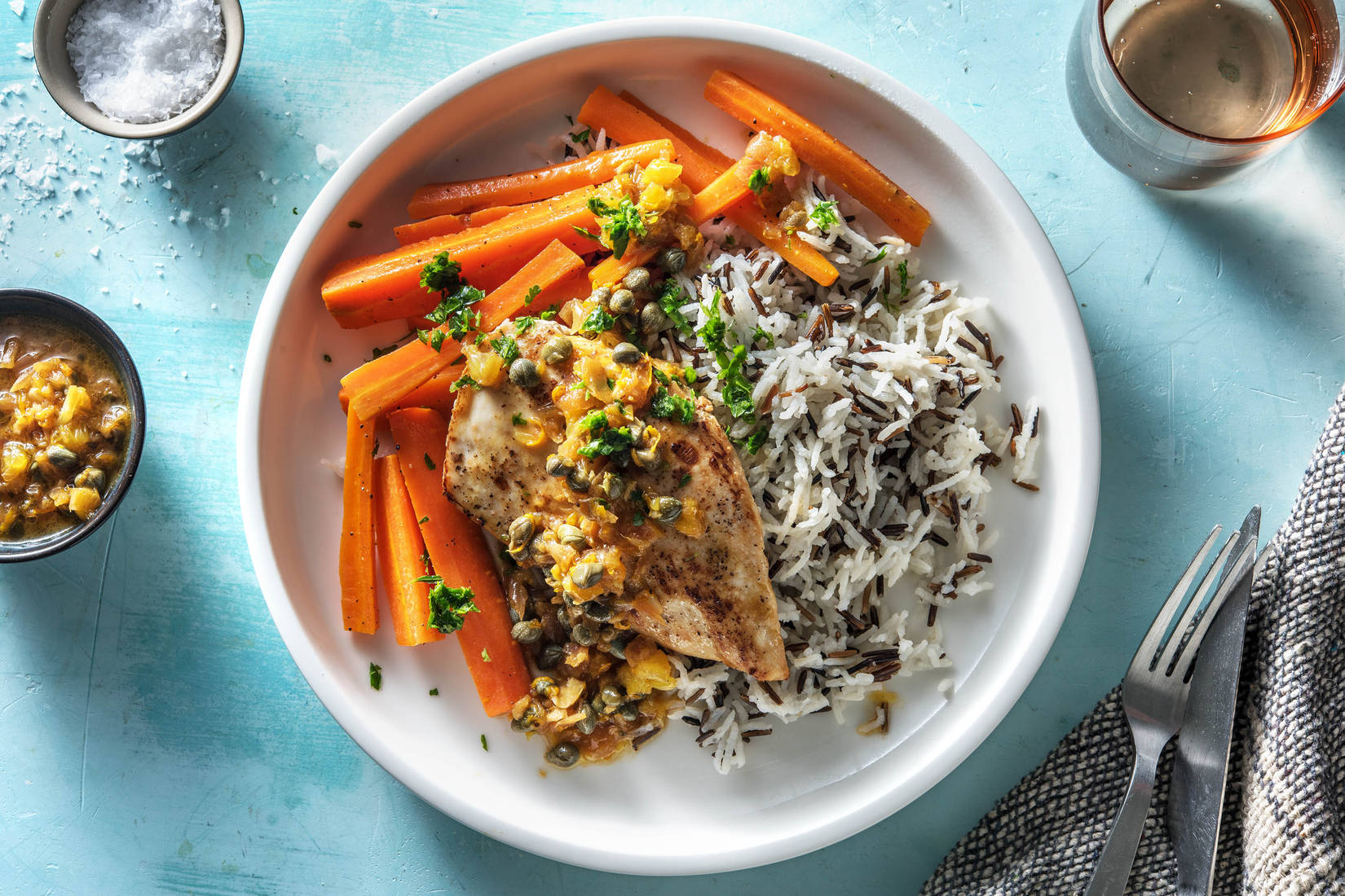 Poulet mit Aprikosen-Curry-Sauce