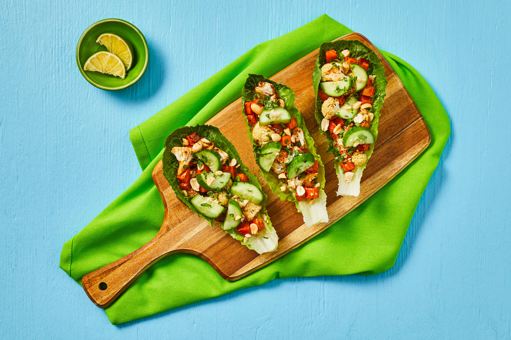 Chicken, Sweet Potato & Cauli Lettuce Wraps