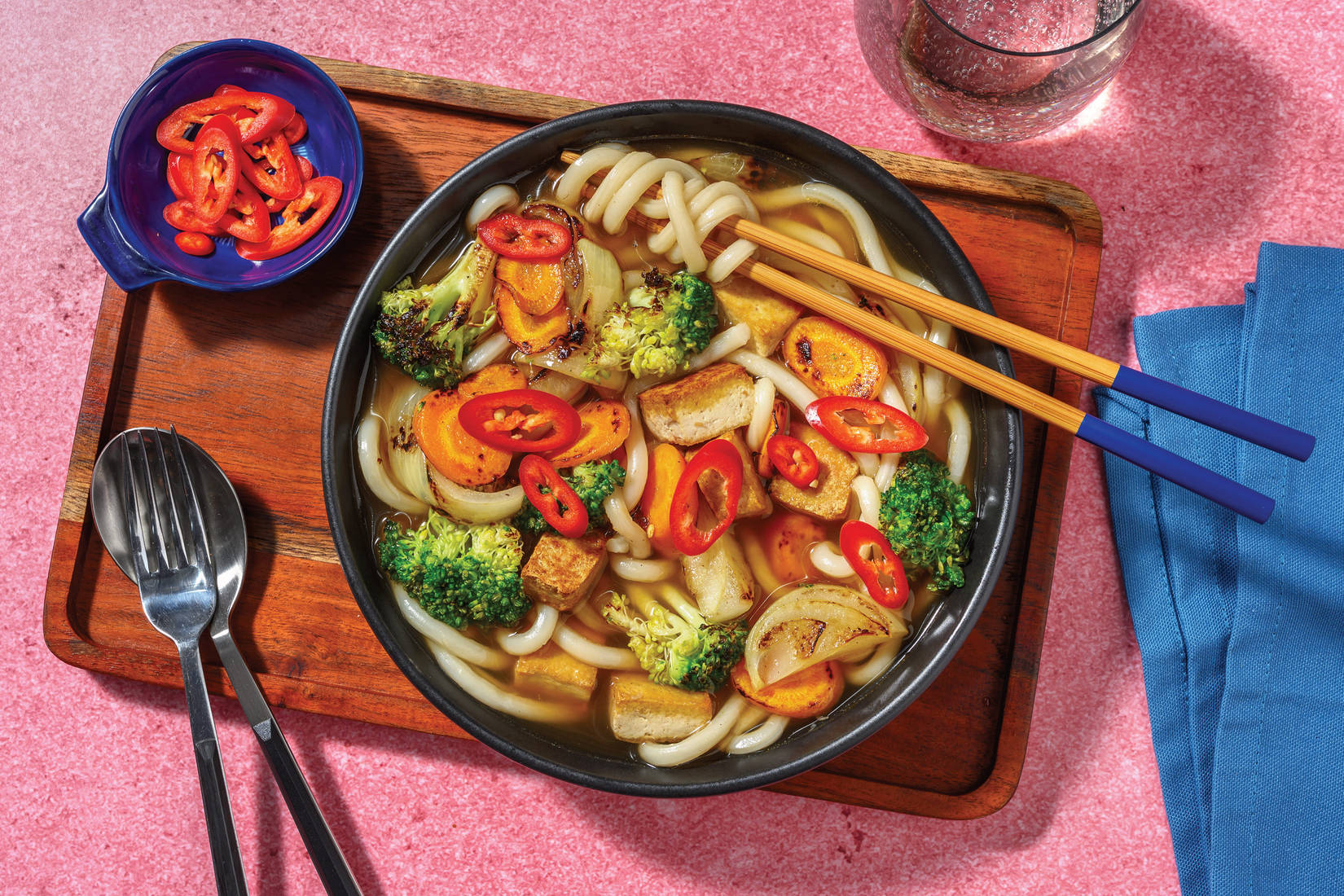 One-Pot Japanese Tofu & Udon Soup