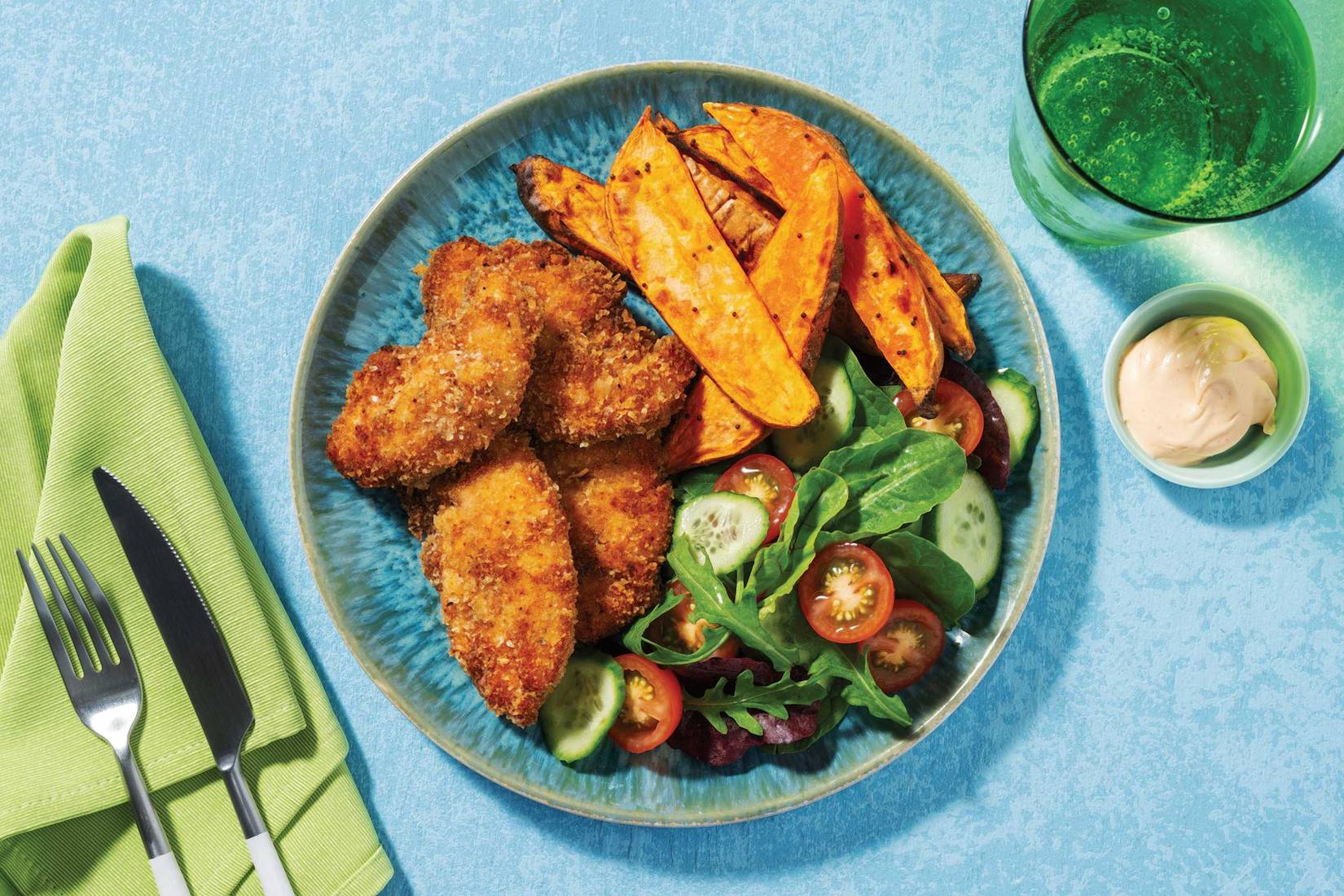 Double Tandoori Crumbed Chicken & Garden Salad