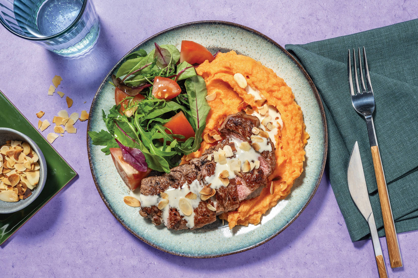 Seared Beef Rump & Parmesan Sauce