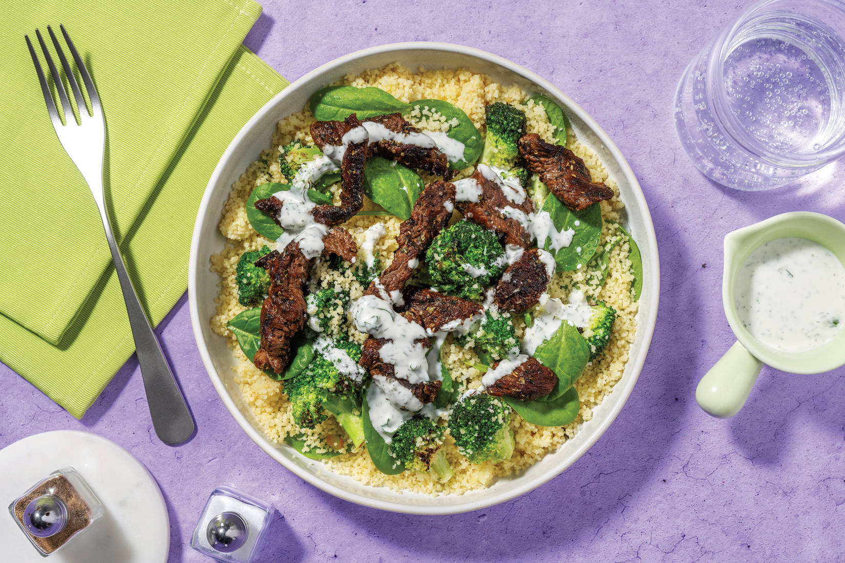 Super Green Mediterranean Double Beef Couscous