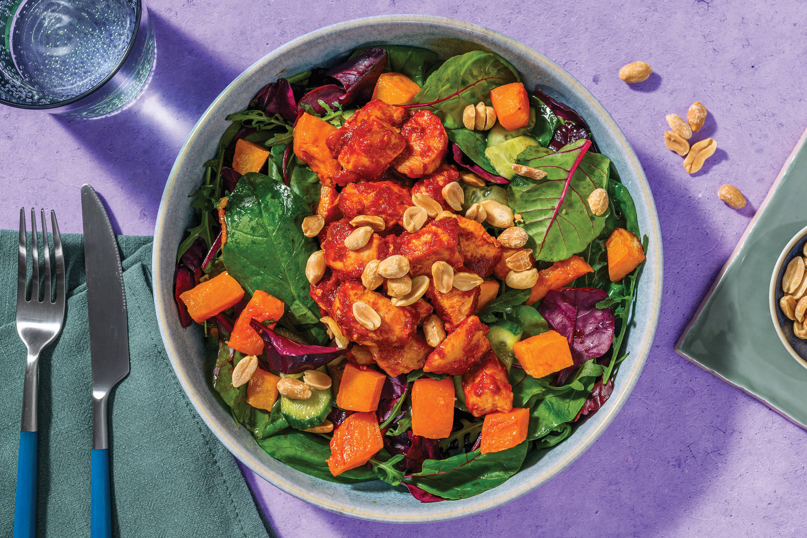Sichuan Chicken & Pumpkin Salad