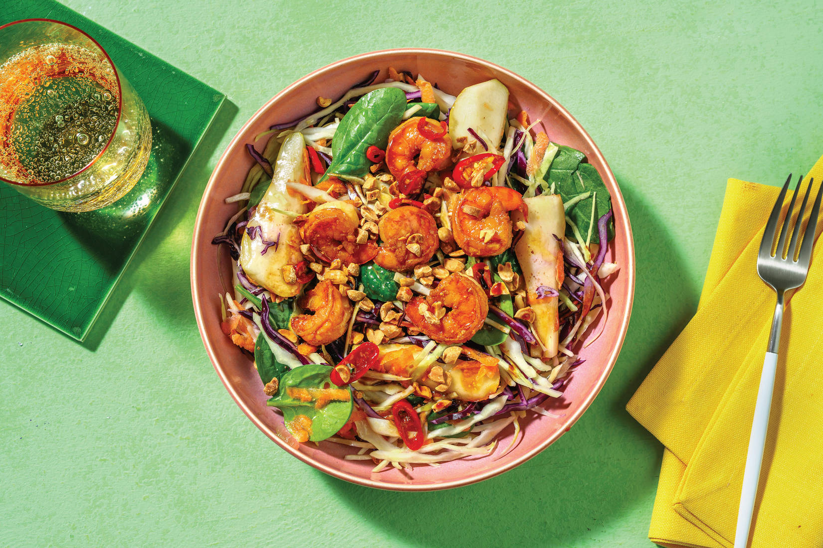 Quick Double Chilli-Ginger Prawn Bowl