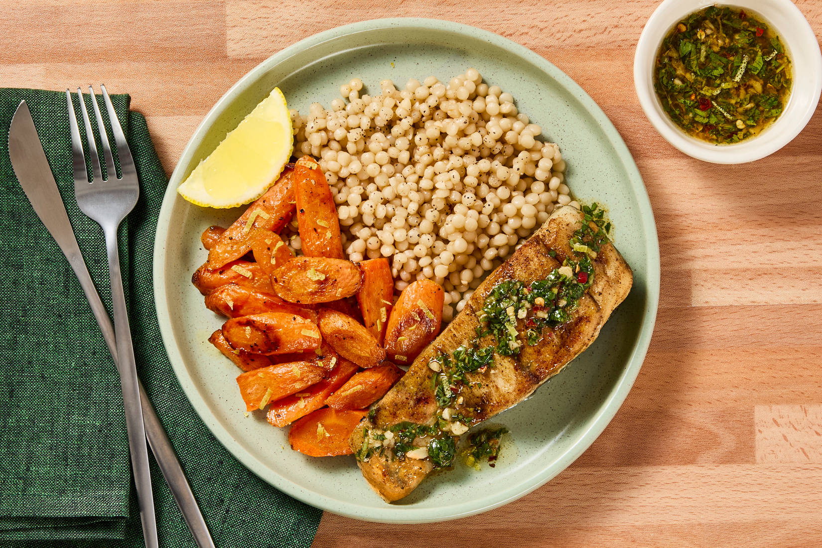 Barramundi with Zesty Cilantro Sauce