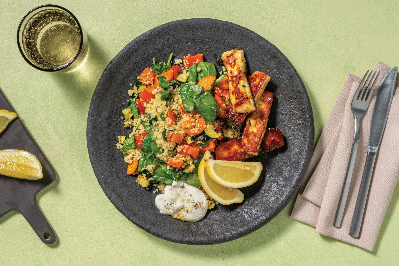 Double Honey & Thyme Haloumi Couscous