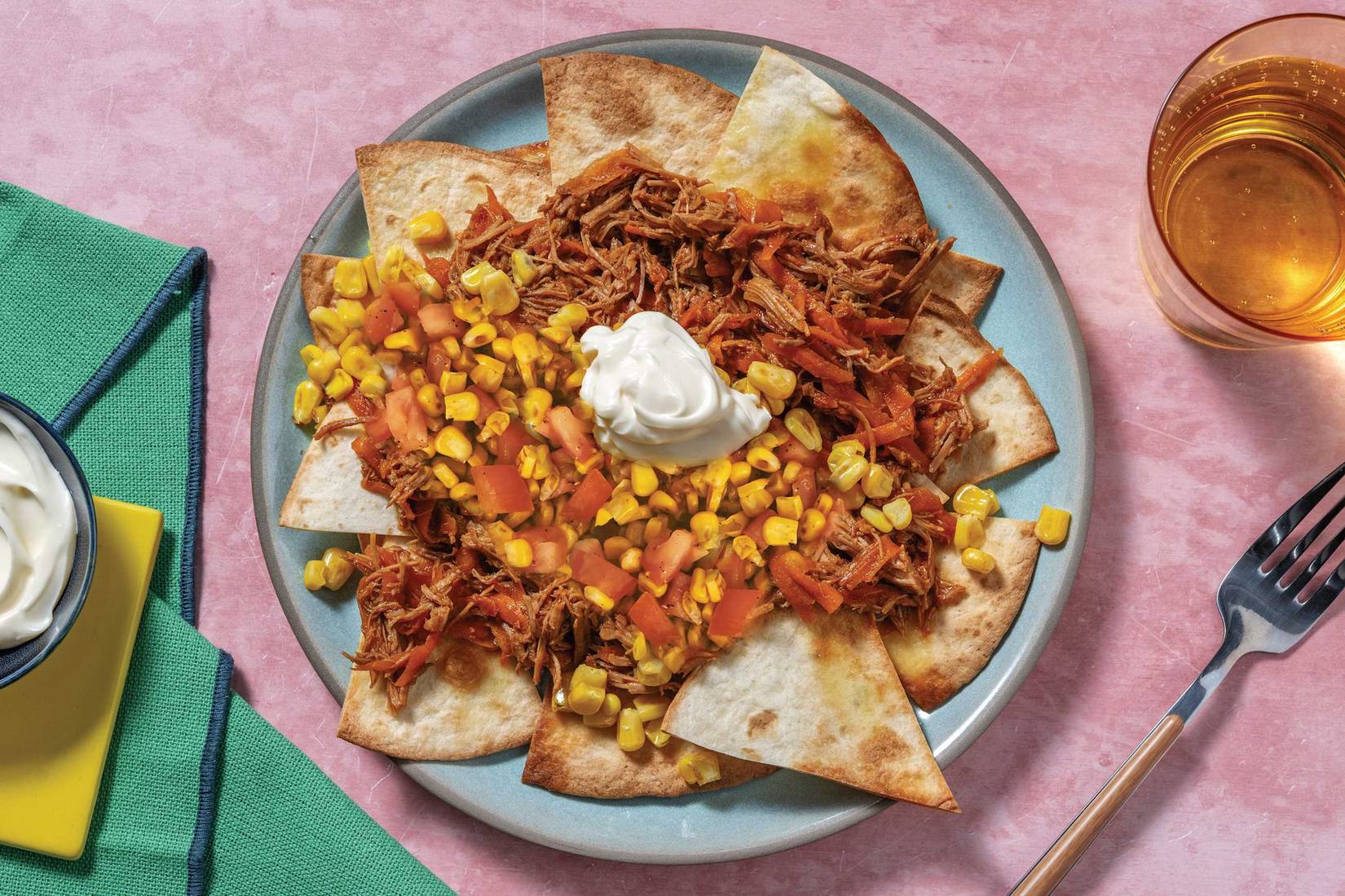 Chipotle Pulled Pork Loaded Tortilla Chips