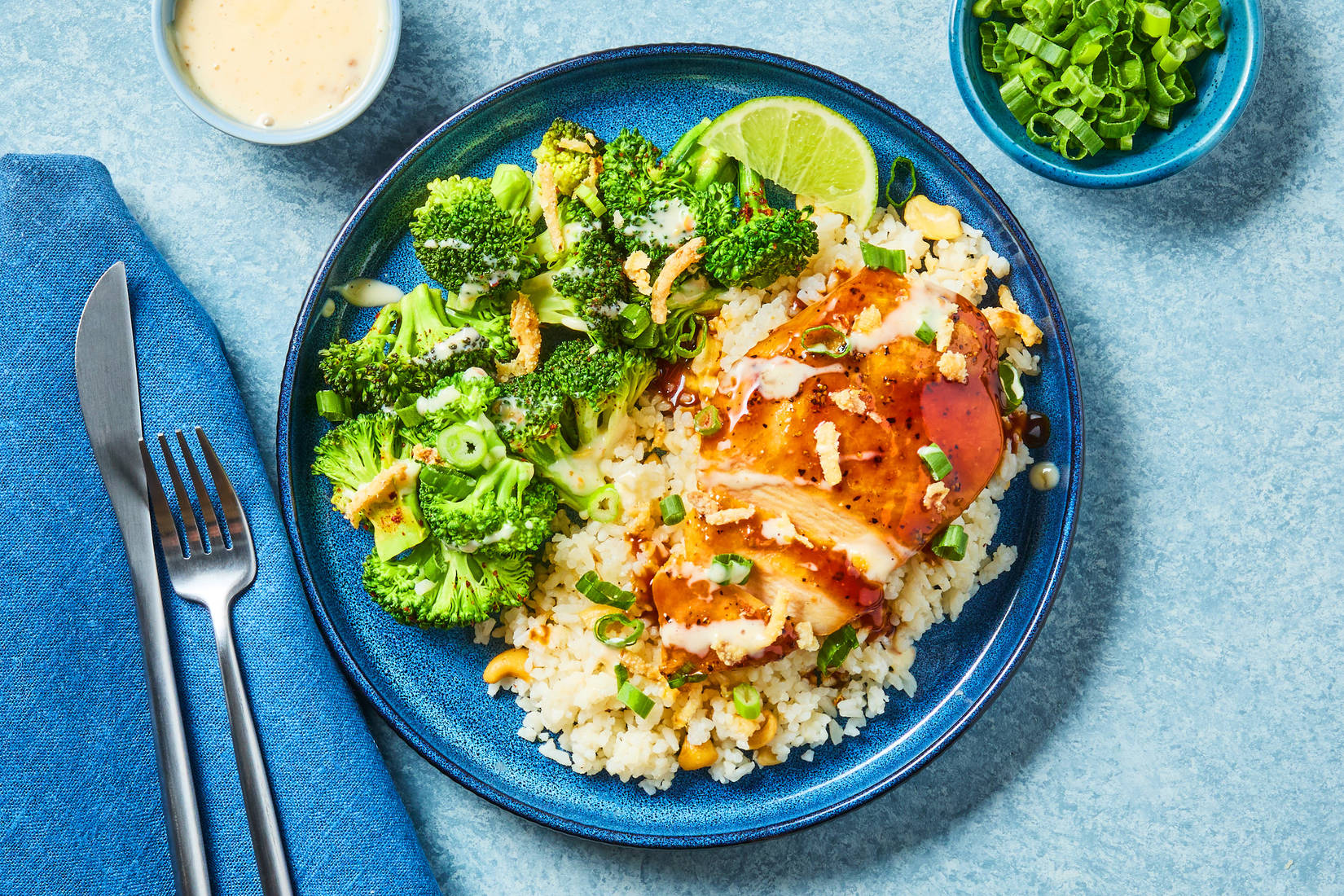 Soy-Glazed Chicken & Scallion Broccoli