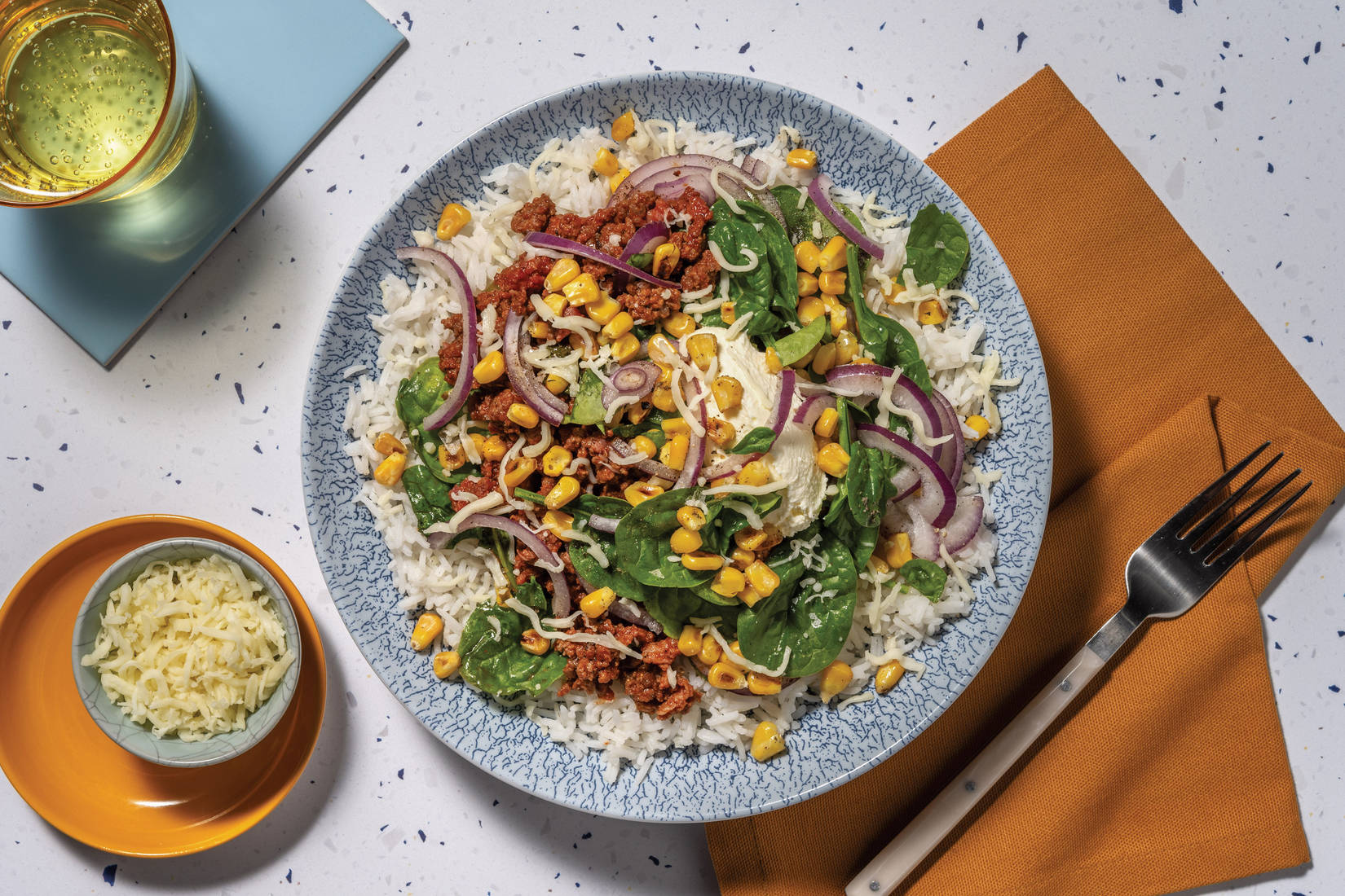 Double Tex-Mex Beef & Bacon Rice Bowl