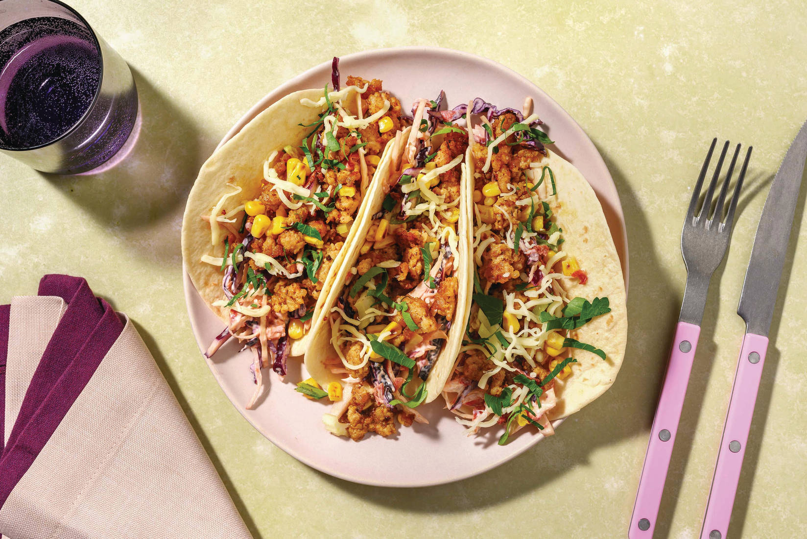 Quick Tex-Mex Beef Strips & Cheddar Tacos