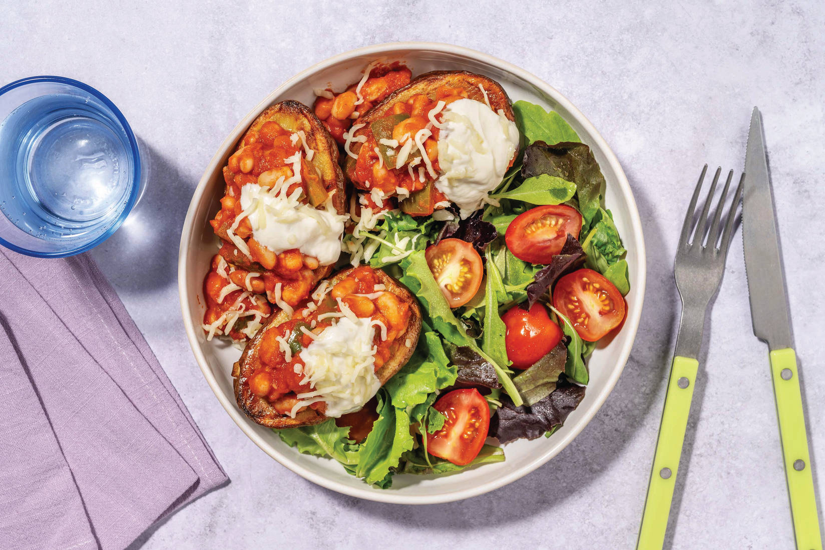 Cheat's Loaded Pork & Veggie Jacket Potatoes