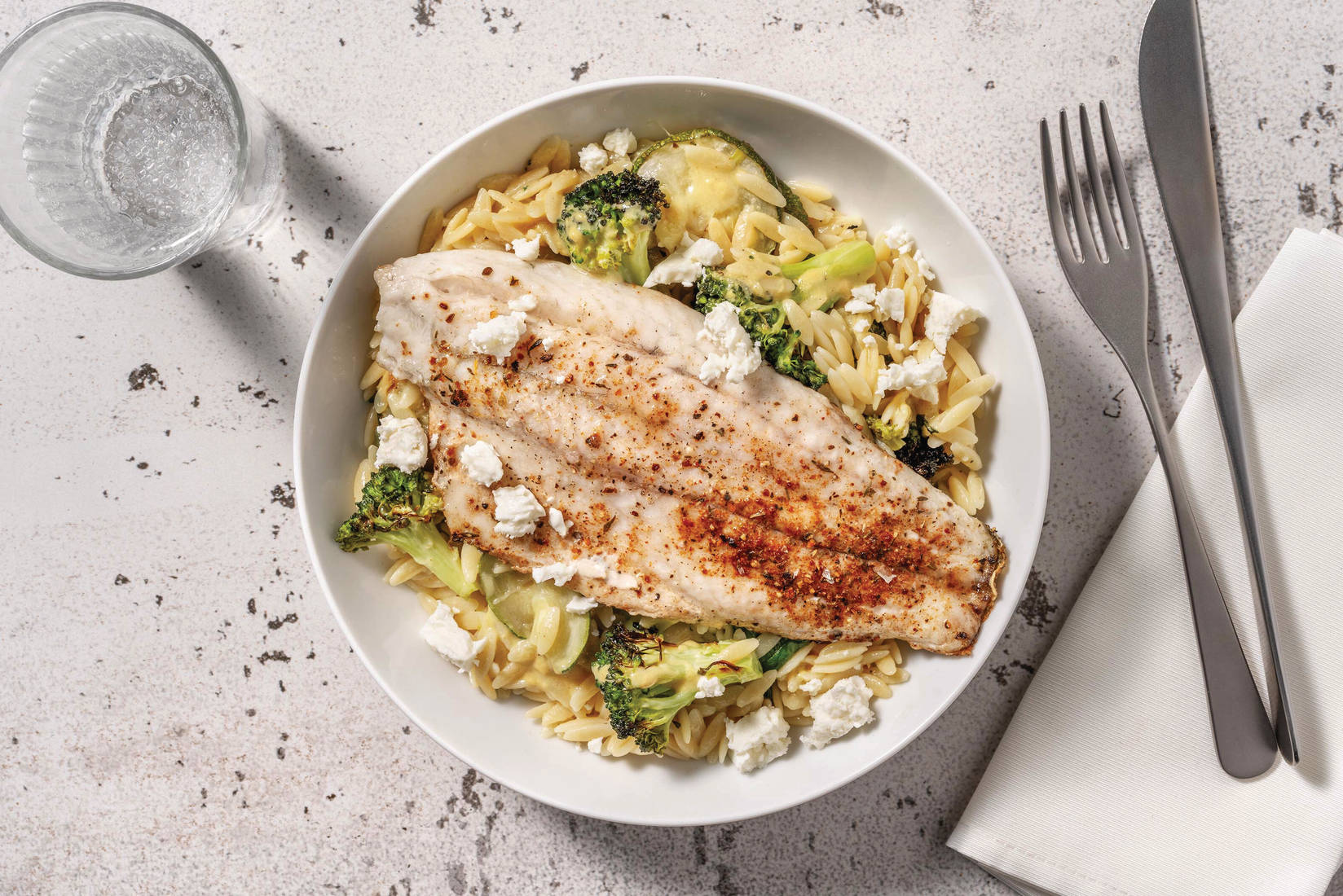 Greek-Style Barramundi & Veggie Couscous
