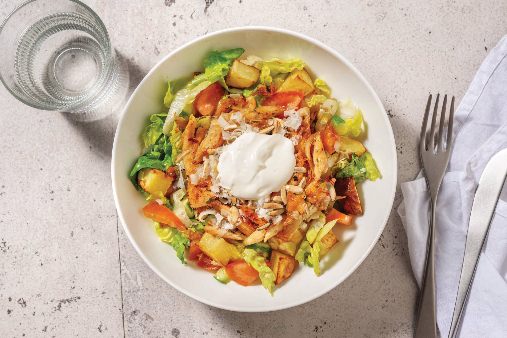 Double Pulled Chicken & Herby Potato Salad