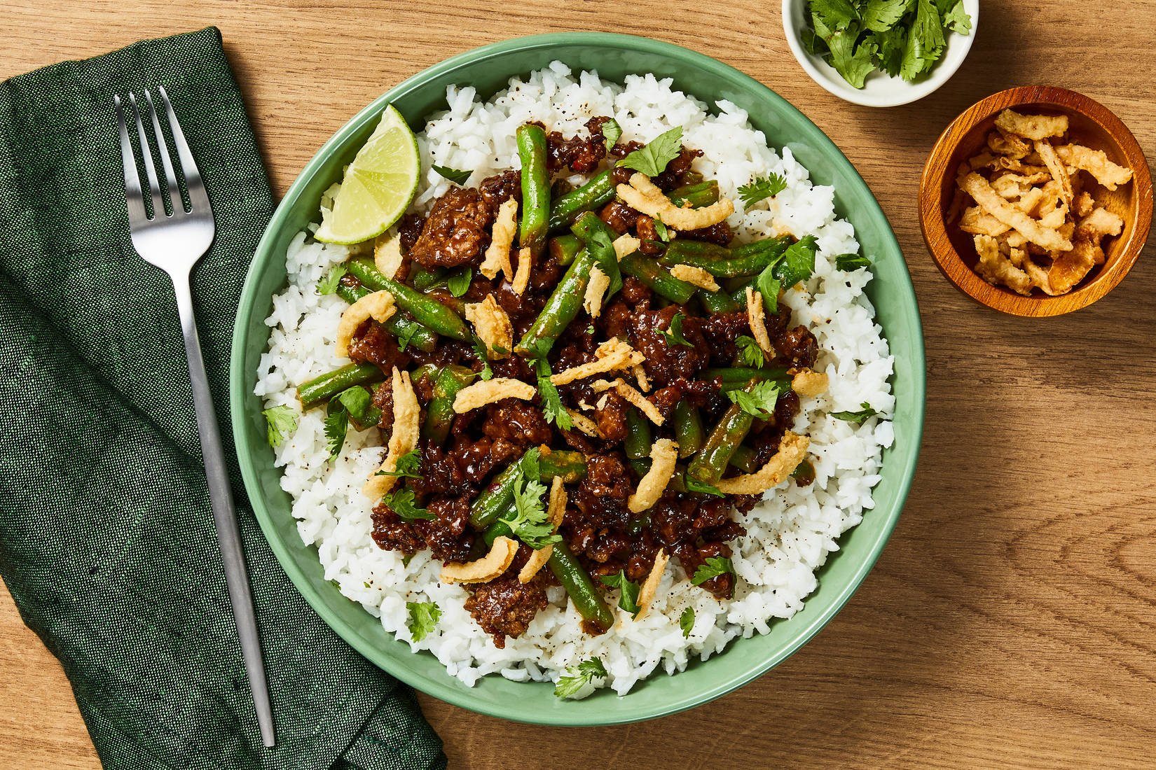 Sweet Chili Beef & Green Bean Bowls