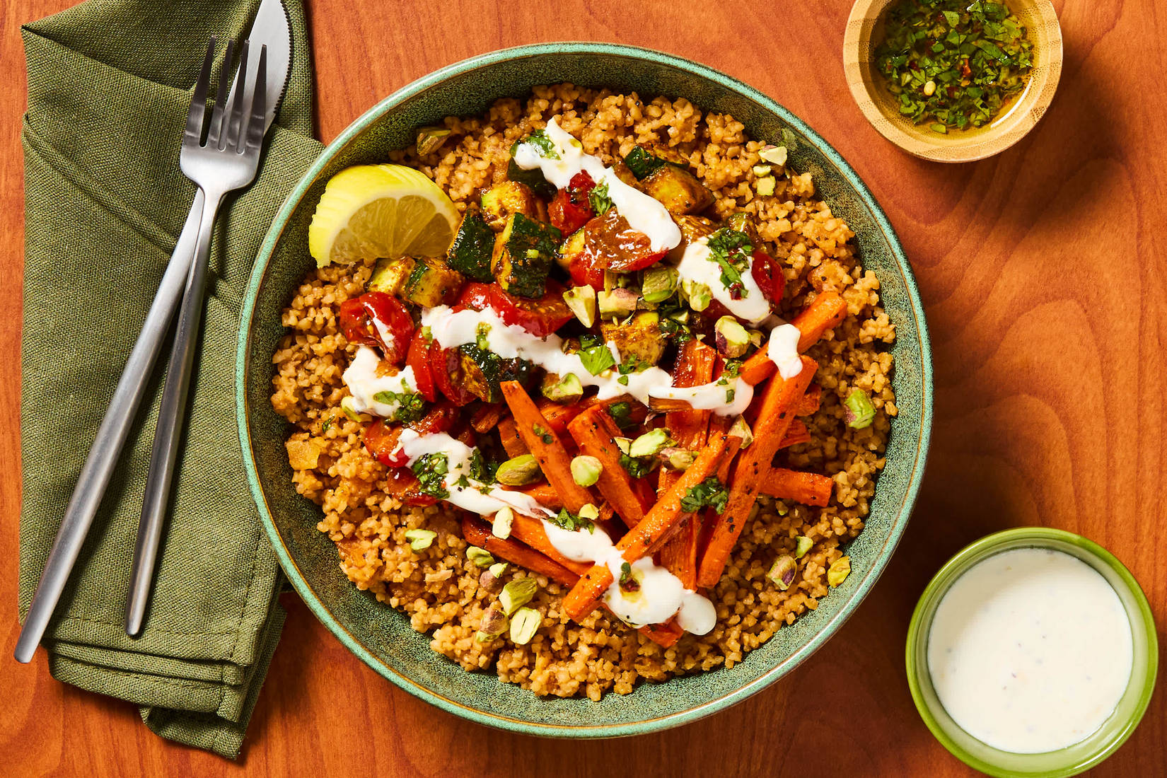 Spicy Tunisian Bulgur Bowls