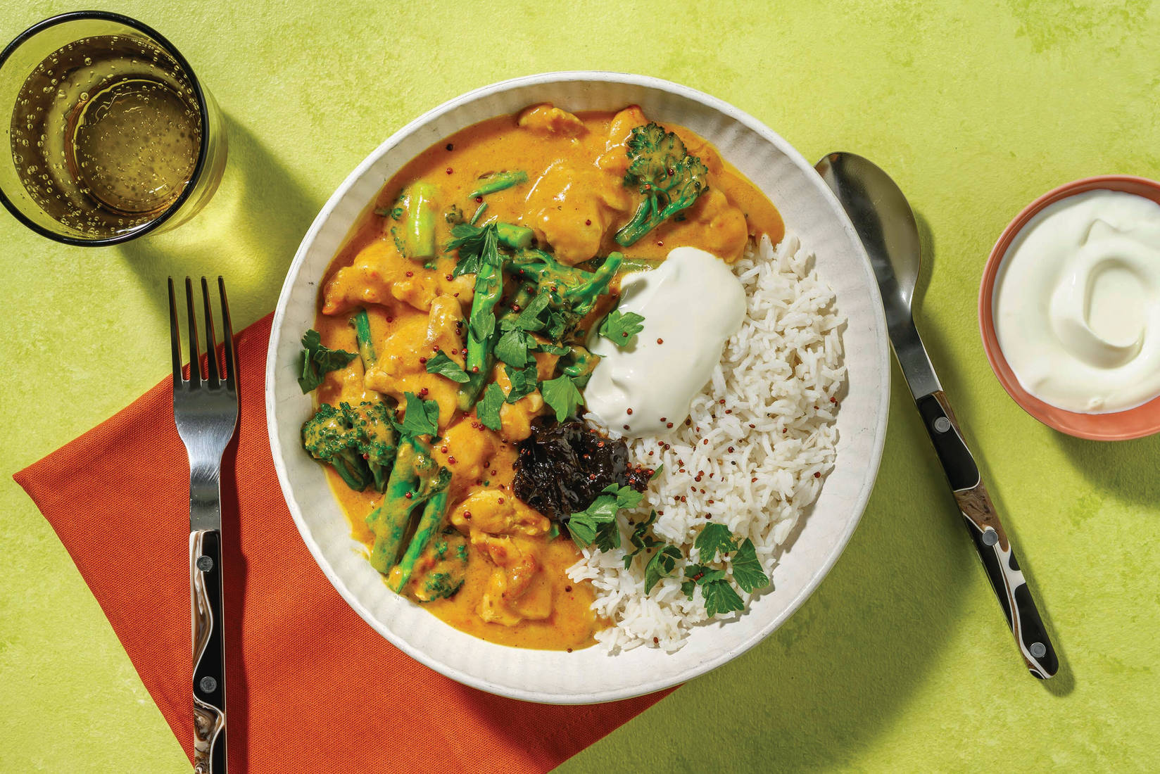 HelloHero: Double Chicken & Baby Broccoli Korma