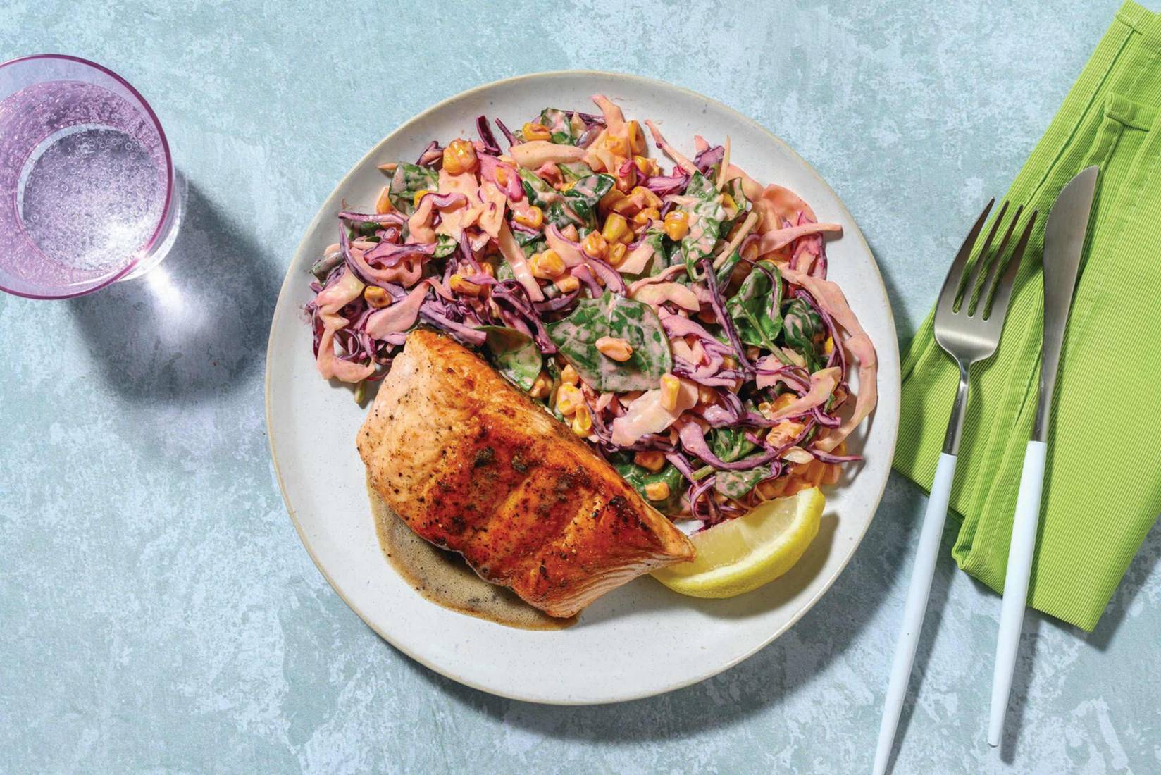 Speedy Seared Salmon & Garlic Butter Sauce