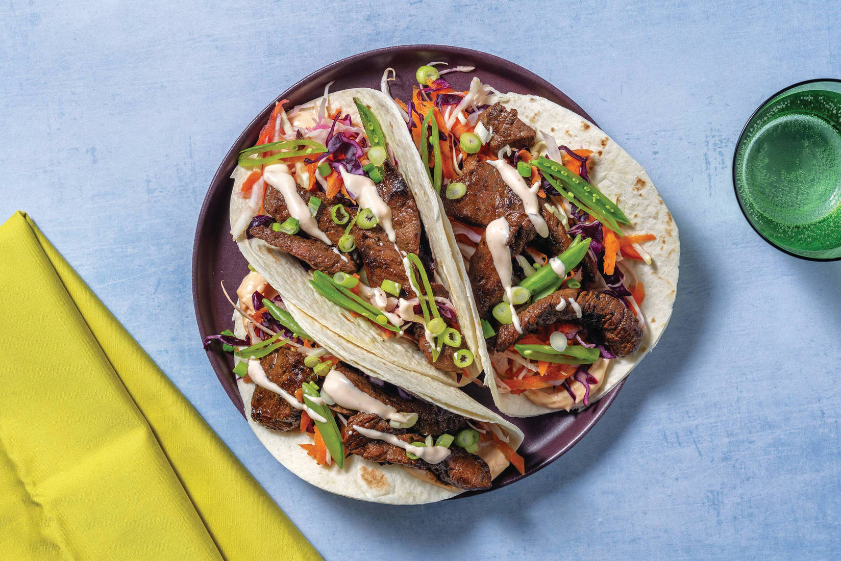 Easy Sticky Double Sweet-Soy Beef Tacos