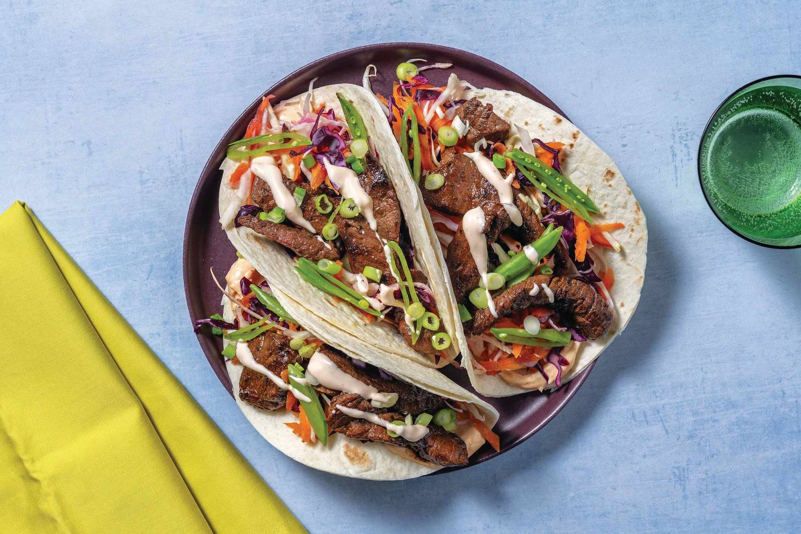 Easy Sticky Sweet-Soy Beef Tacos