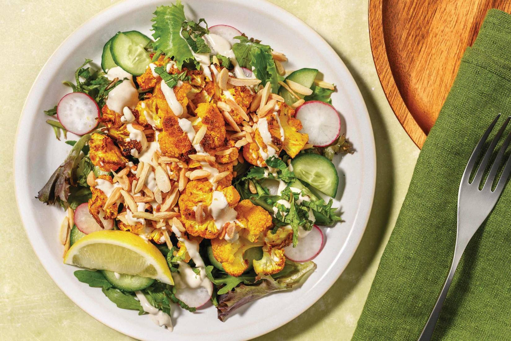 Chermoula Cauliflower, Bacon & Herby Salad