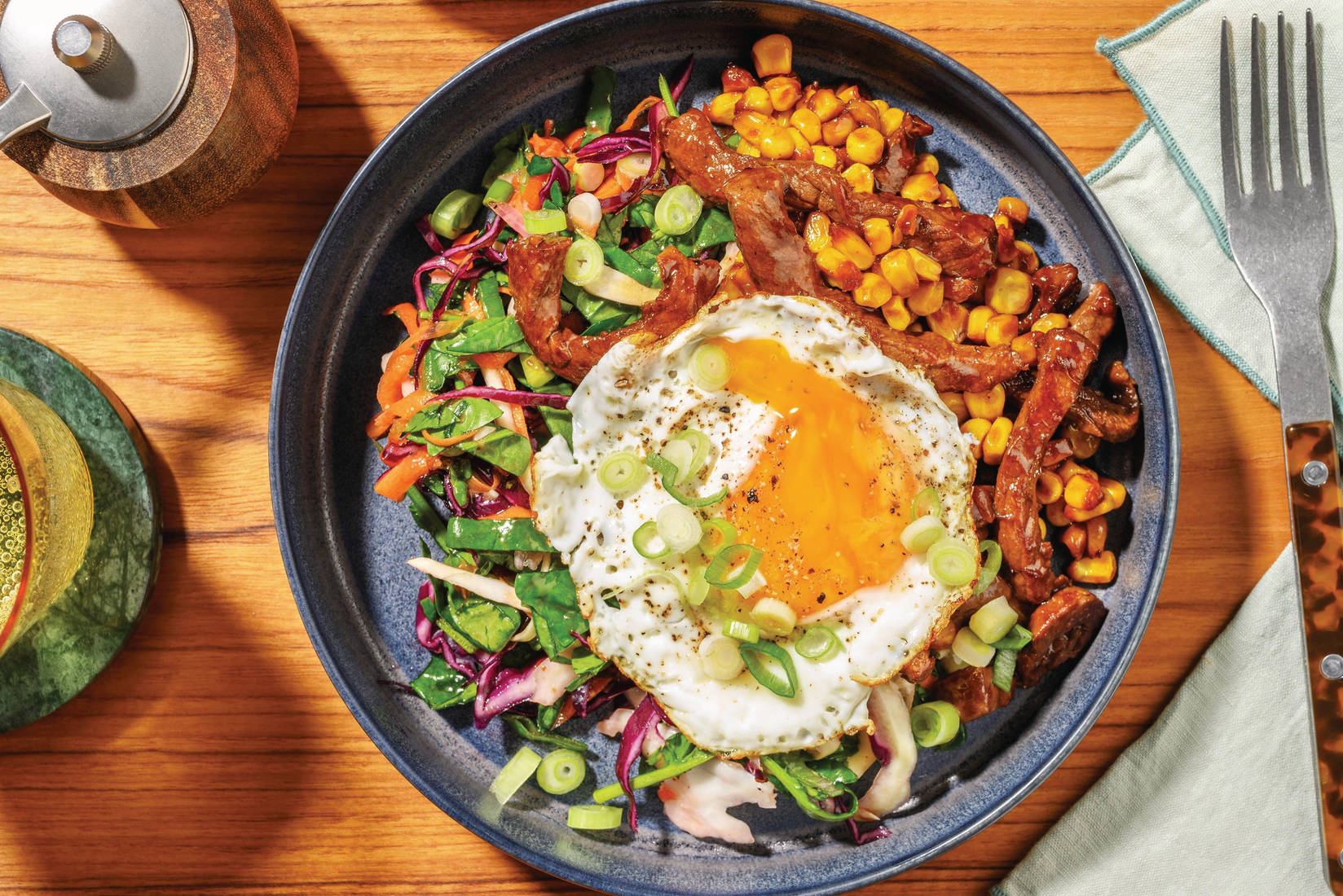 Korean Beef Rump & Corn Slaw Bowl