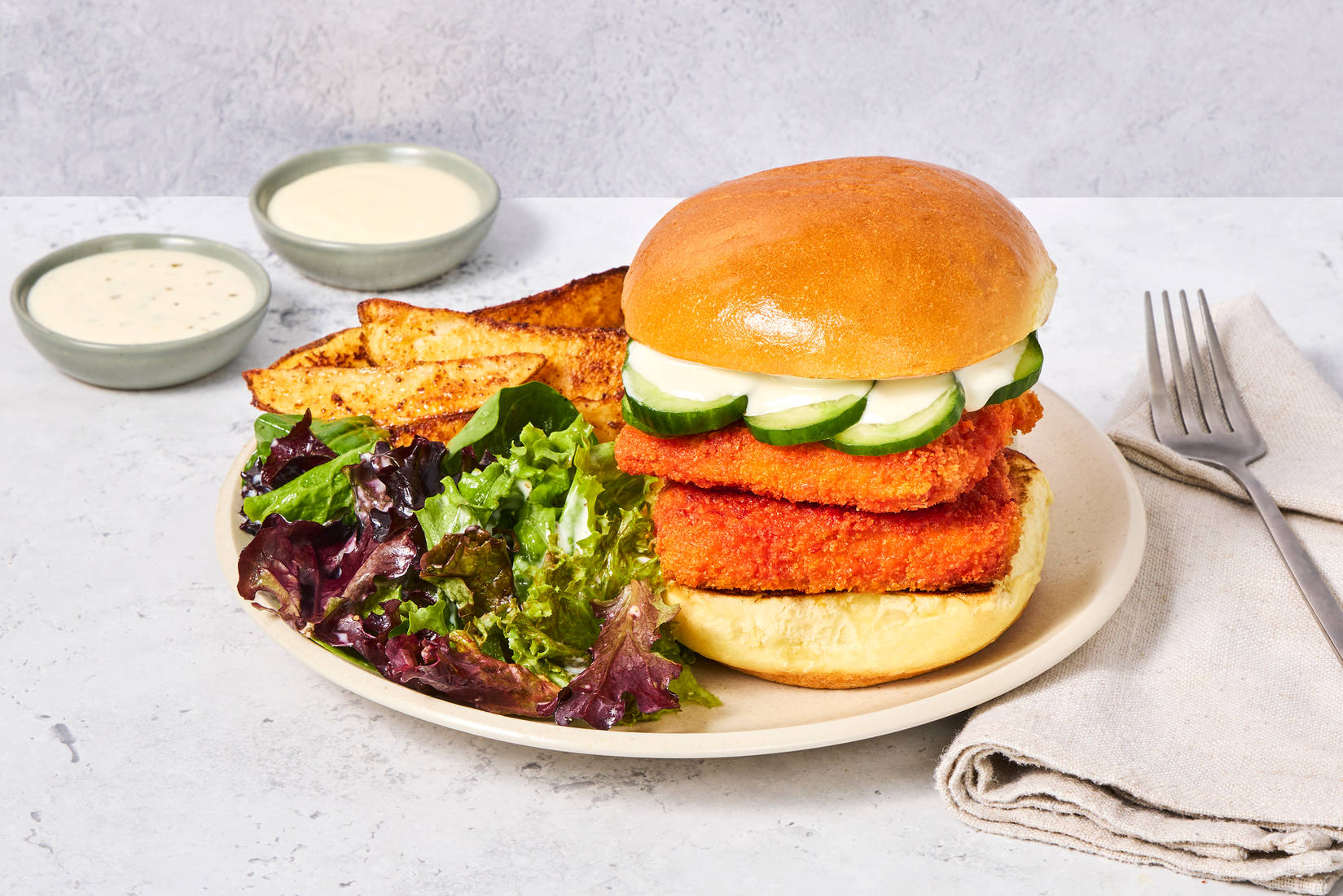 Crispy Buffalo Tofu Sandwiches