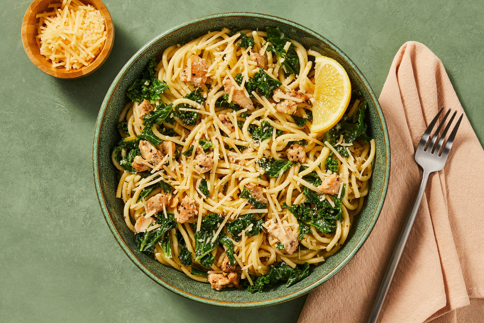 Bacon, Tuscan Chicken & Kale Spaghetti