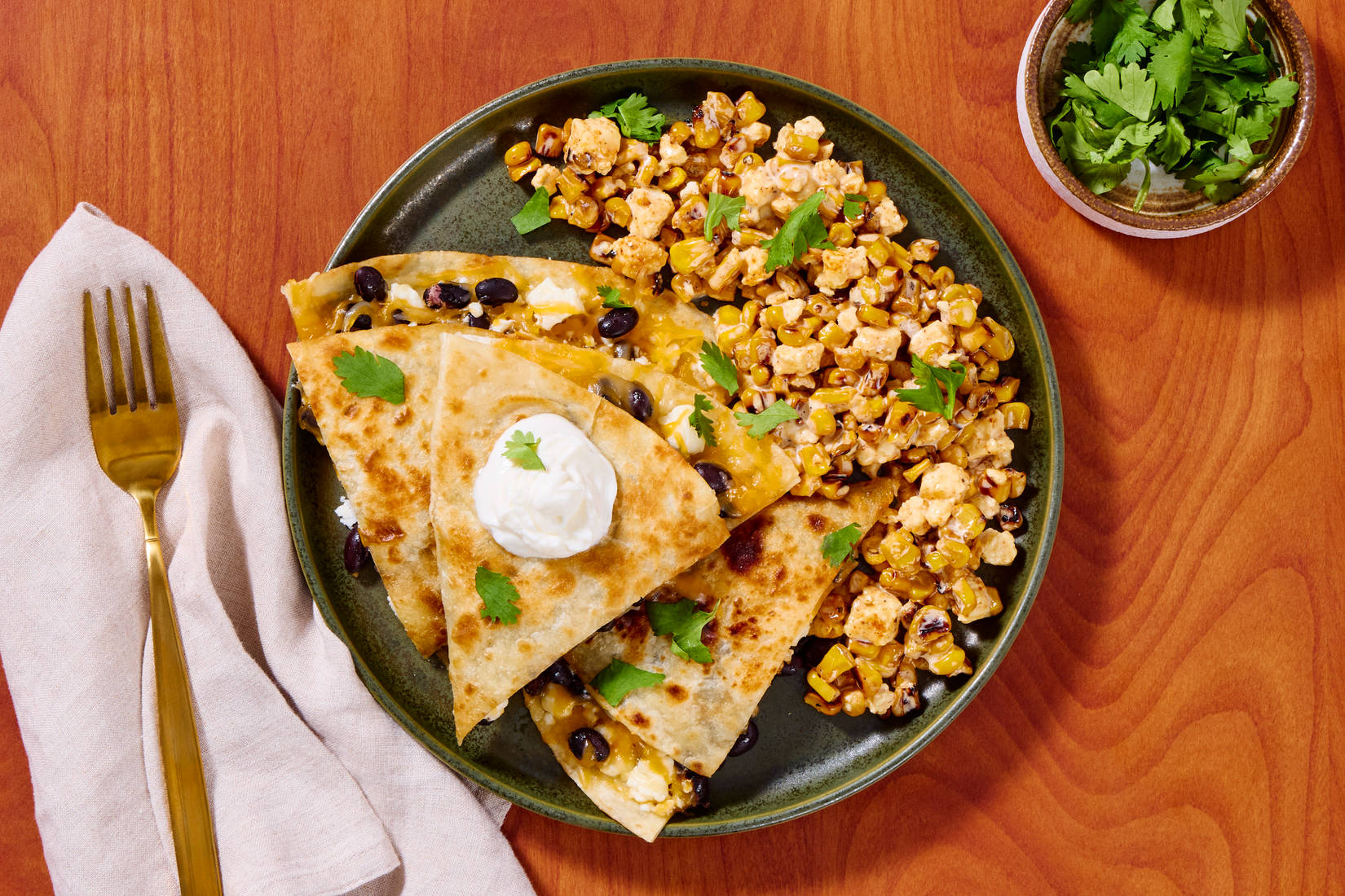Easy Cheesy Chicken & Black Bean Quesadillas