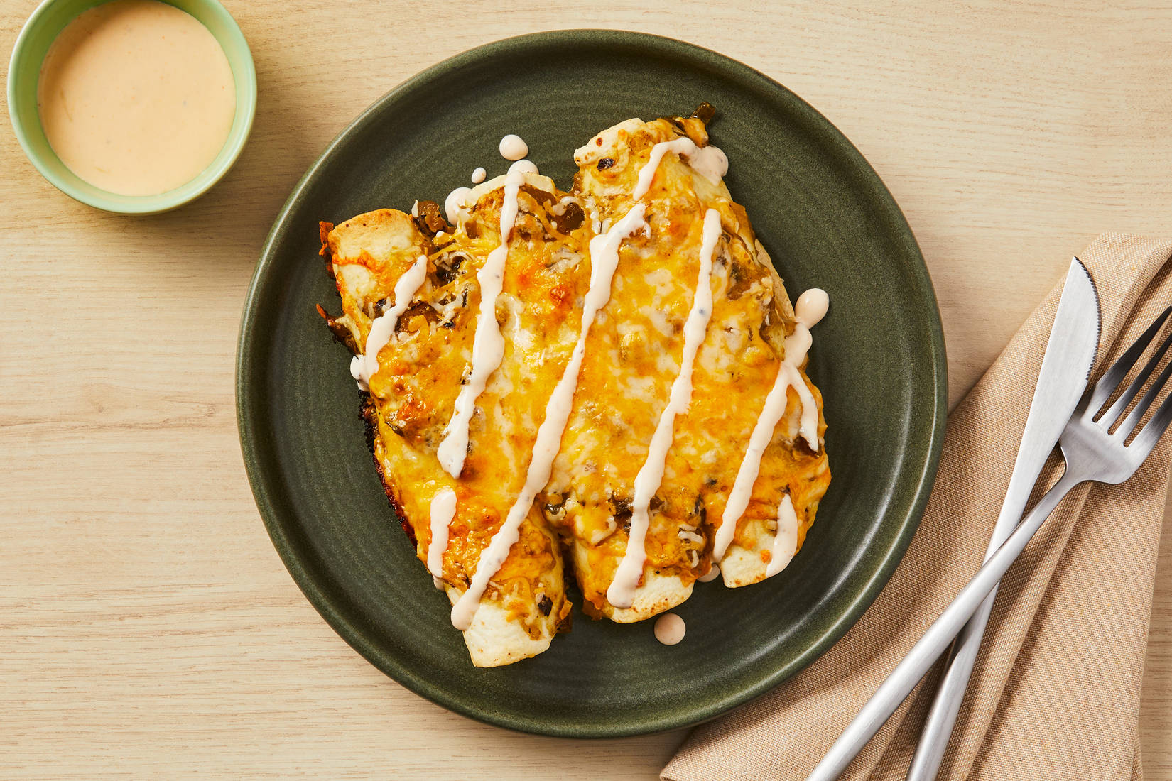 One-Pan Turkey Enchiladas Verdes