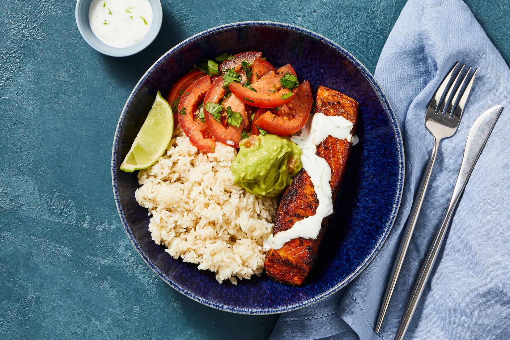 Zesty Salmon & Guacamole Grain Bowls
