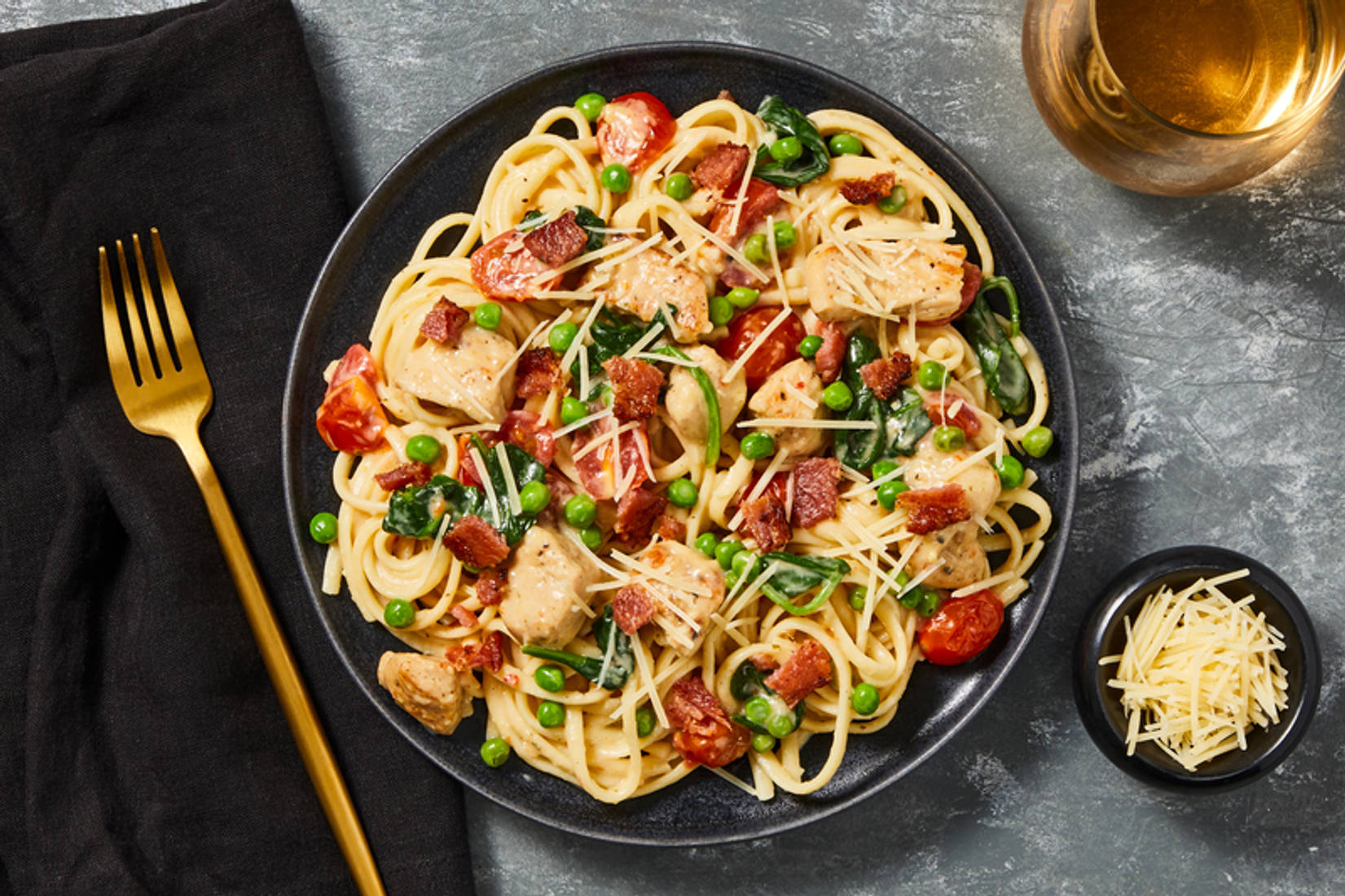 Creamy Turkey and Bacon Linguine